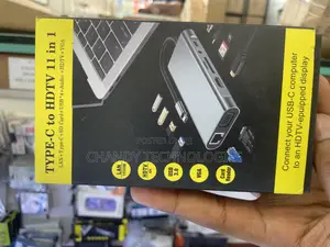Type-C to HDTV 11-in-1 Adapter, Hub for Usb-C Computers.