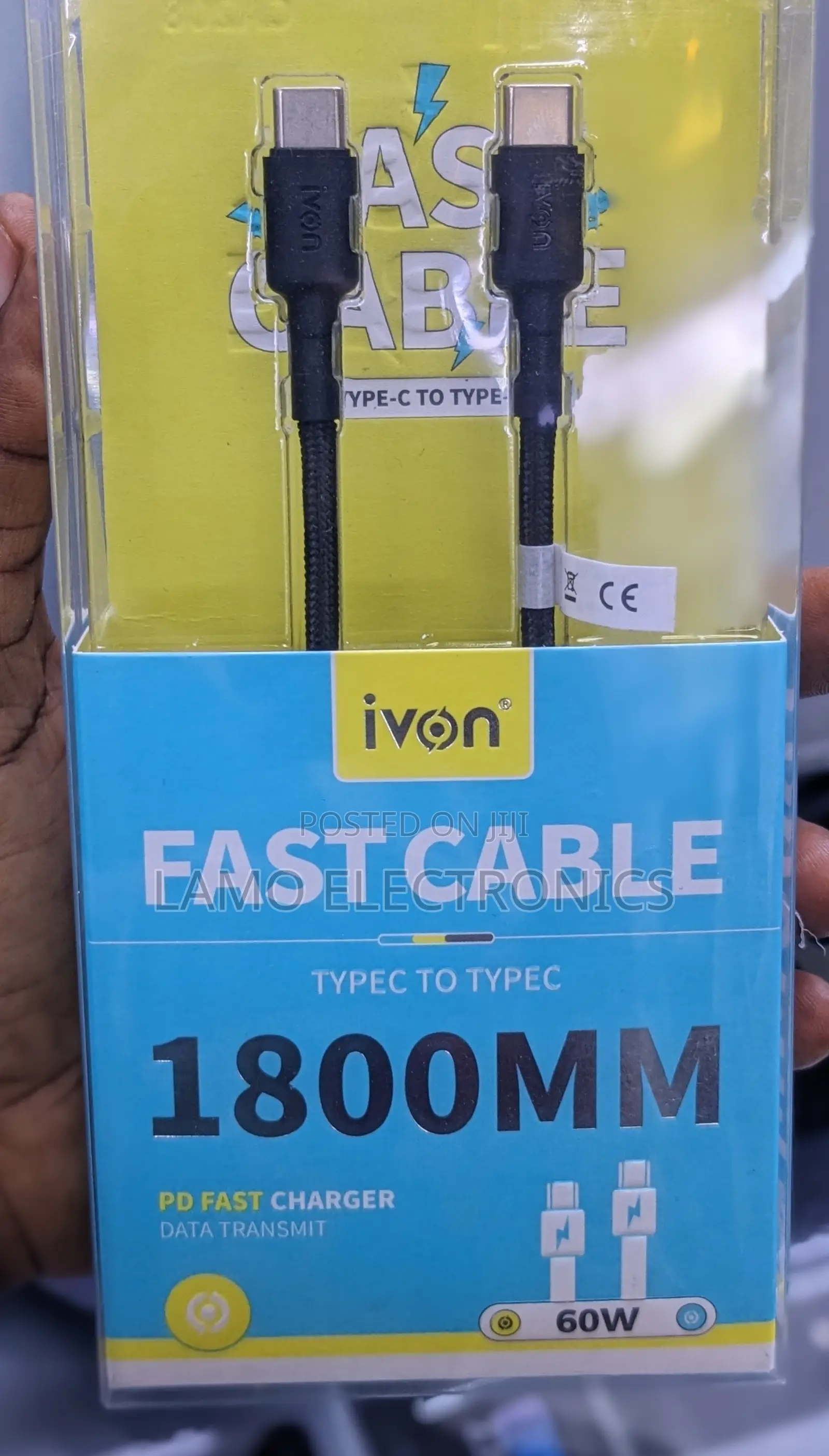 Ivon 2m Type-C to Type-C Fast Charging Cable
