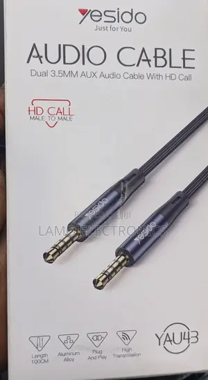 Yesido Yau43 Audio Cable Dual 3.5mm Aux Audio Cable With Hd Call