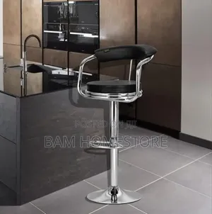Luxury Chrome Bar Stool Adjustable Kitchen,Counter Chair With Backrest