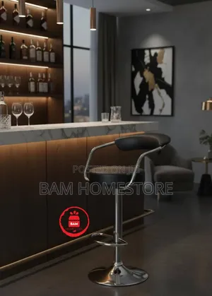 Luxury Chrome Bar Stool Adjustable Kitchen,Counter Chair With Backrest