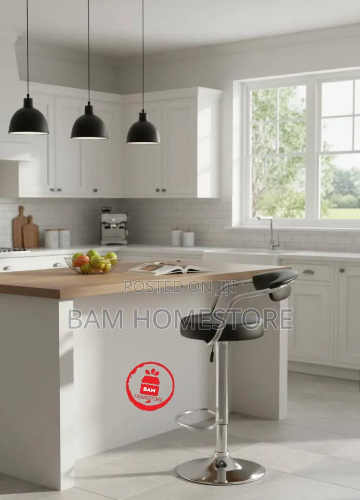 Luxury Chrome Bar Stool Adjustable Kitchen,Counter Chair With Backrest