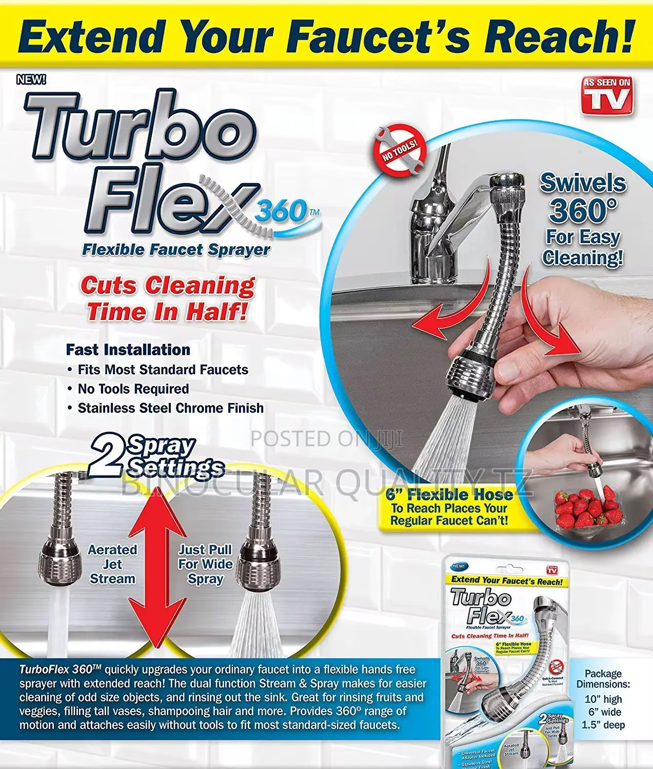 (Faucet Sprayer) Turbo Flex 360
