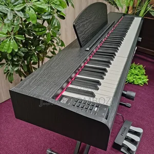 3 Pedal Digital Piano . Colour Brown, Orange, Black .