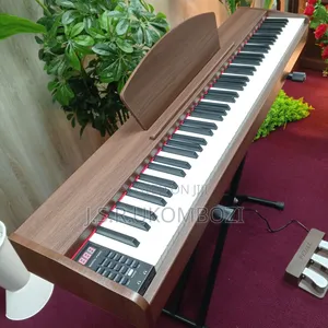 3 Pedal Digital Piano . Colour Brown, Orange, Black .