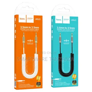 Hoco Upa31 Spring 3.5mm Aux Audio Cable 1m Coiled Retractable