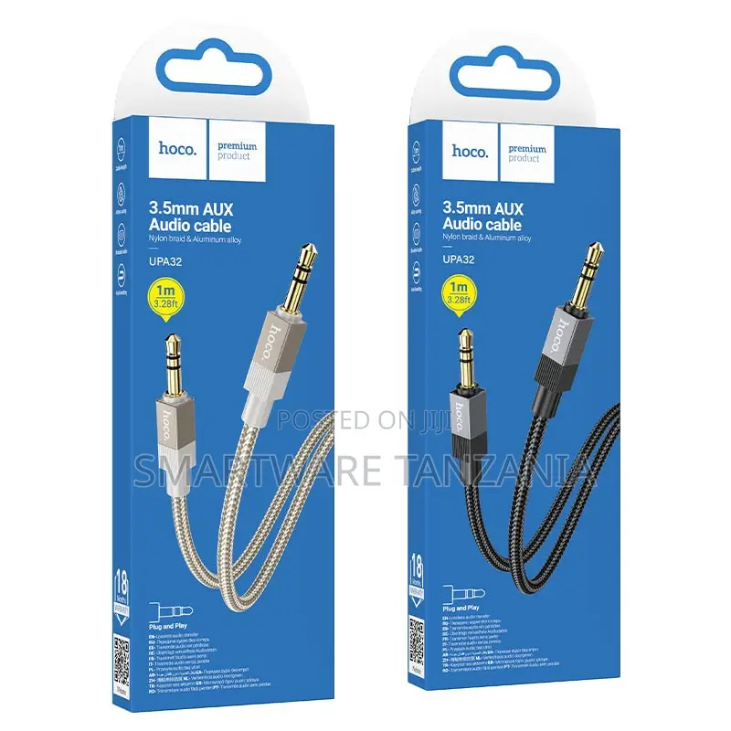 Hoco Upa32 3.5mm Aux Audio Cable 1m Nylon Braided Aluminum