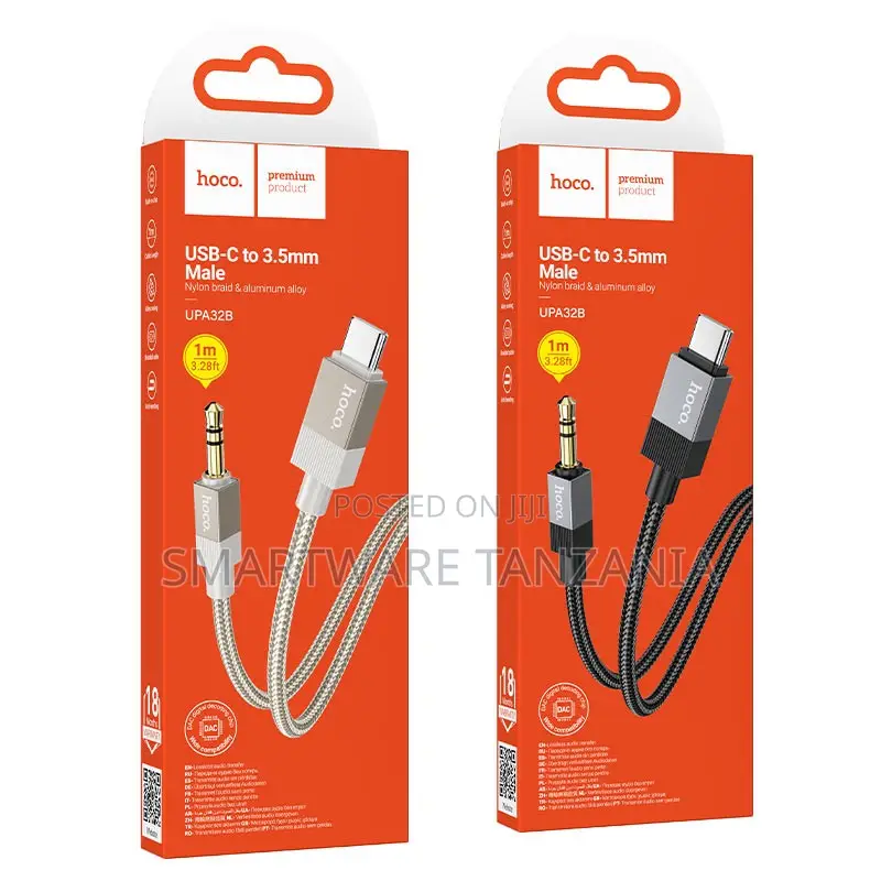 Hoco Upa32b Usb-C to 3.5mm Audio Cable 1m Braided Aluminum Dac