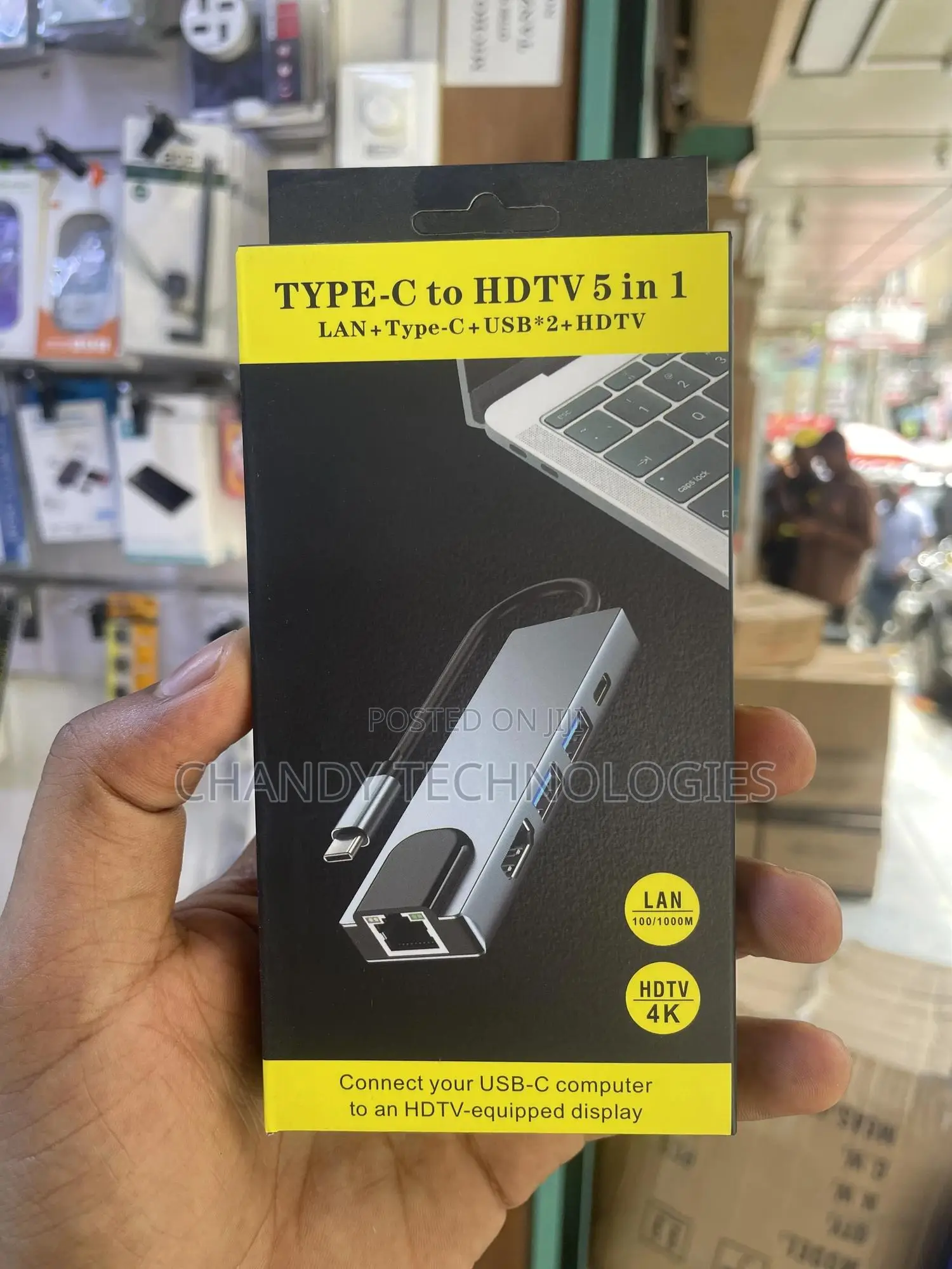 5-in-1 Usb Type-C to HDTV Multi-Port Adapter or Hub.