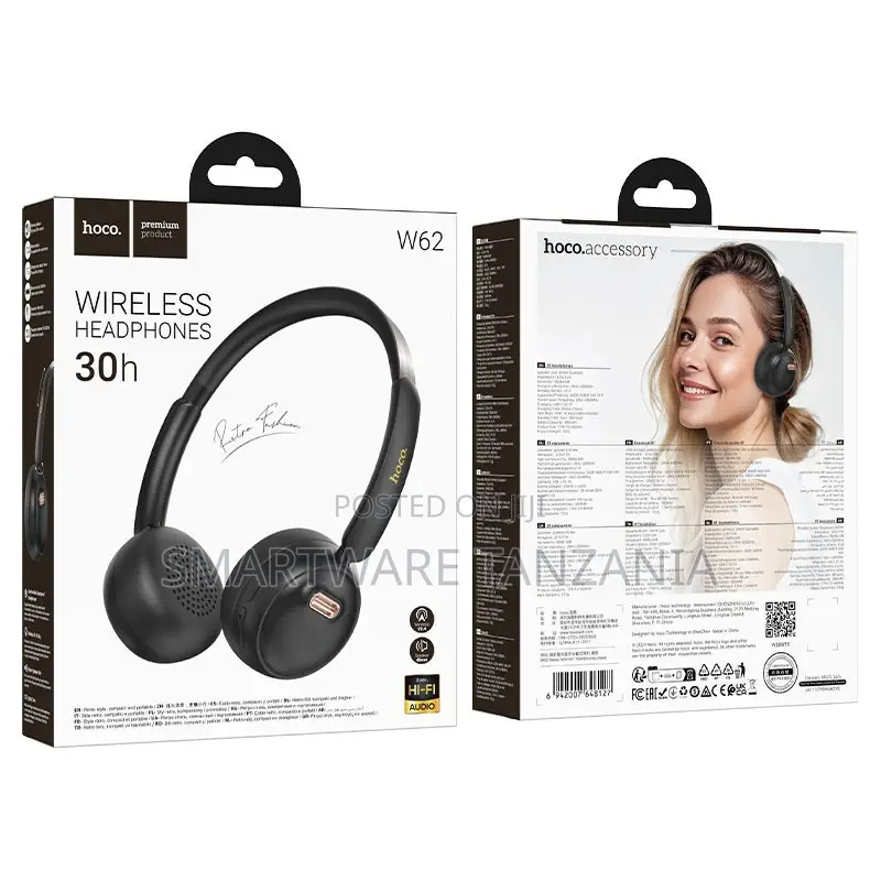 Hoco W62 Retro Wireless Headphones 30h Playtime Bluetooth 5.0