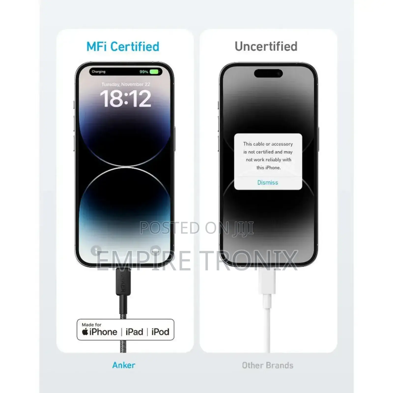 Anker 322 Powerline Usb-C to Lightning Cable A81b5h11 1m