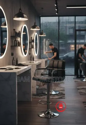 Bar Stool Adjustable Swivel Salon Kitchen Counter Chair Witharmrests