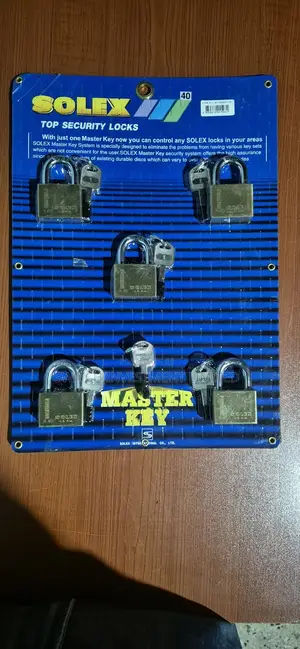 Solex Brass Padlock 40mm Master Key Set