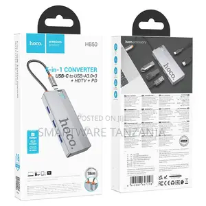 Hoco Hb50 8-in-1 Usb-C Hub Converter With HDTV Pd Usb-a 3.0x3 18cm