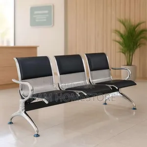 Executive Leather Waiting Chair/Sofa- 3 Seater Office Reception Bench
