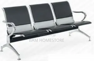 Executive Leather Waiting Chair/Sofa- 3 Seater Office Reception Bench