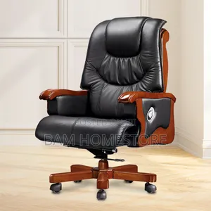 Executive Mid-Back Padded Office Chair Modern Pu Leather Swivel Chair