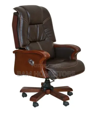 Executive Mid-Back Padded Office Chair Modern Pu Leather Swivel Chair