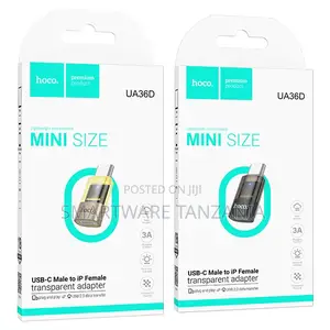 Hoco Ua36d Mini Usb-c Male To Ip Female Otg Adapter 3a Fast Charging
