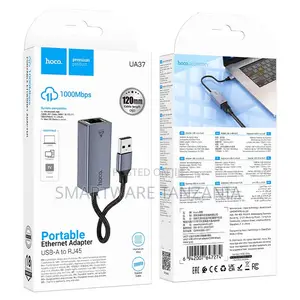 Hoco Ua37 1000mbps Usb-a to Rj45 Gigabit Ethernet Adapter 120mm Cable