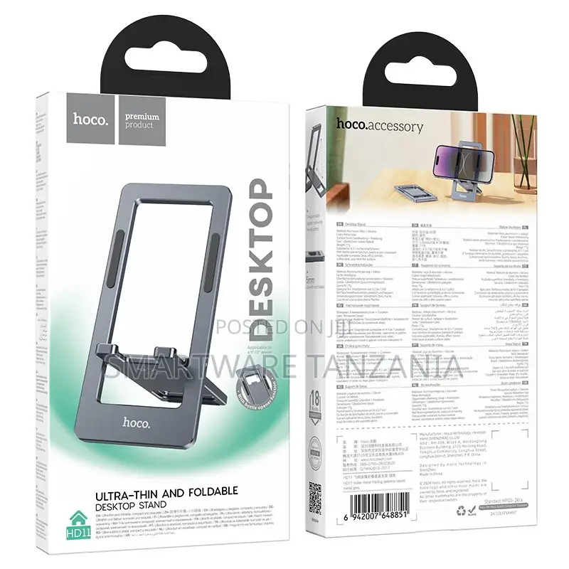 Hoco Hd10 Stable Support Free Your Hands Universal Lazy Stand Black