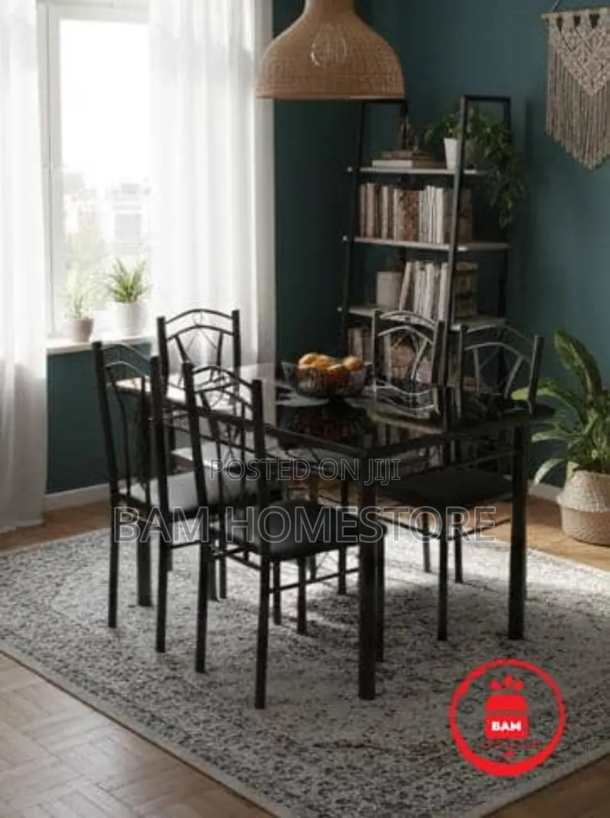 Modern 4-Seater Glass Dining Table - Apartment Set Modela31(4d)