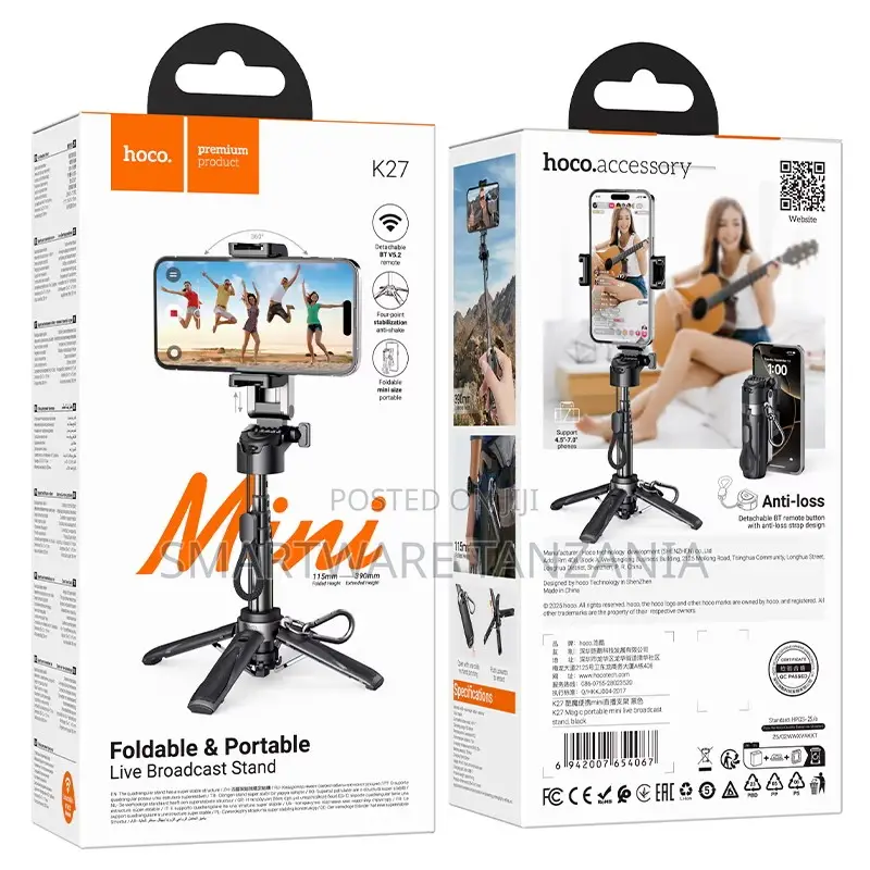 Hoco Mini Foldable Portable Live Broadcast Stand Tripod Anti-loss