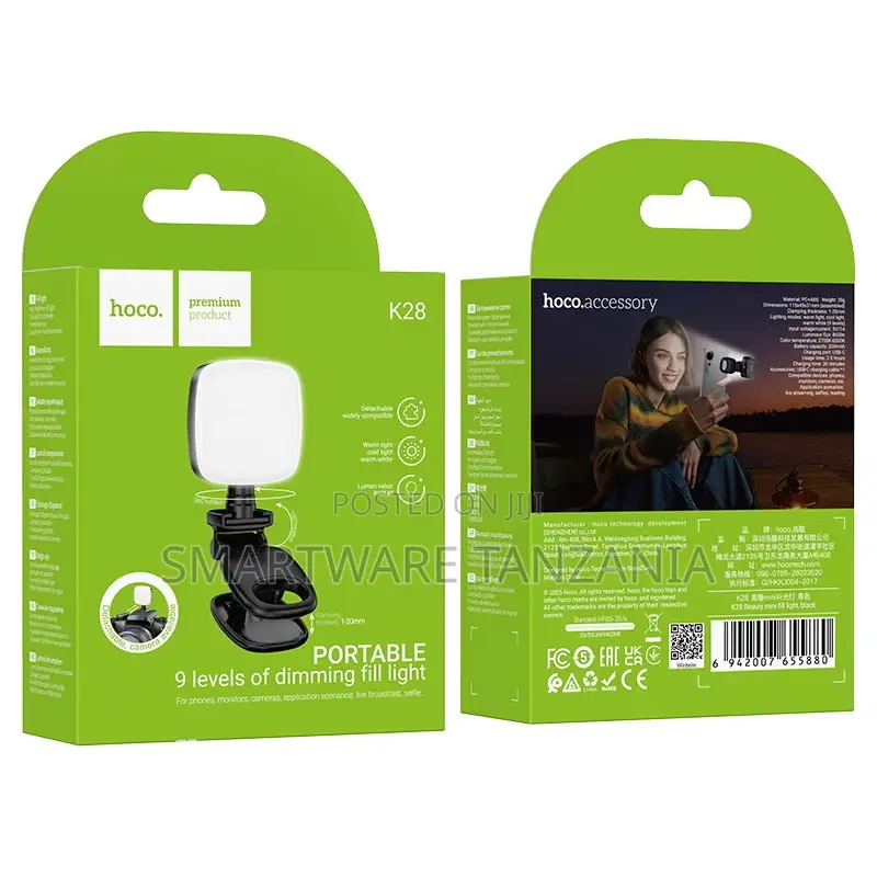 Hoco Portable 9 Levels Dimming Fill Light Clip-on Rechargeable