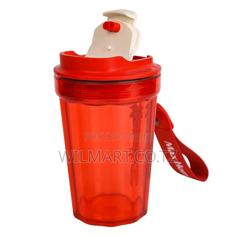 Max Home Sport Bottle 370ml Water Bottle Glass Travel Coffee Mug Plast