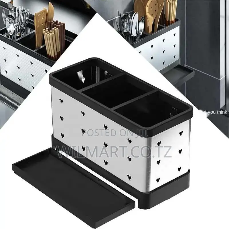Wilmart Cutlery Set Holder Rack for Kitchen Home Kitchen Wall Mount
