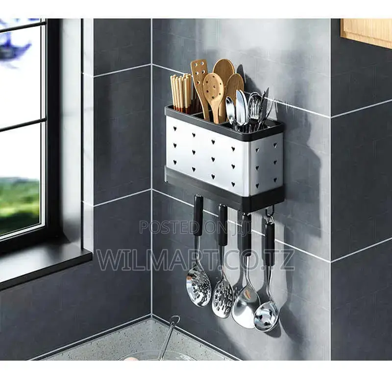 Wilmart Cutlery Set Holder Rack for Kitchen Home Kitchen Wall Mount