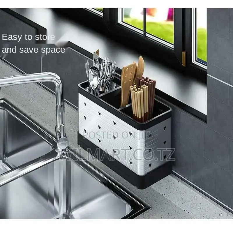 Wilmart Cutlery Set Holder Rack for Kitchen Home Kitchen Wall Mount