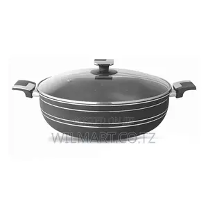 Wilmart Majestic Wok 32cm With Handle Lid Non Stick Marble Coating H