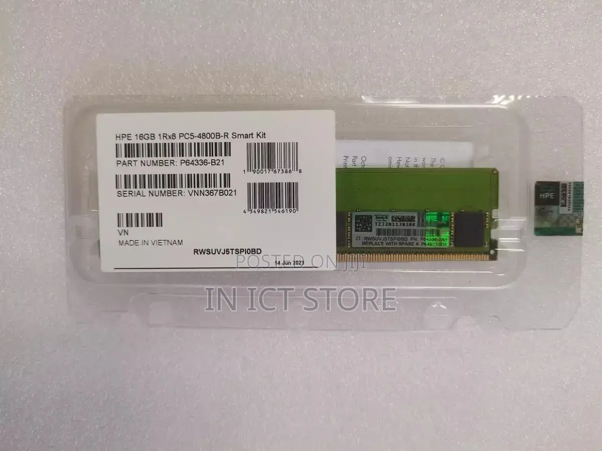 Hpe 16gb 1rx8 Ddr5 Pc5-4800 Udimm Ecc Gen11 Dl20 Memory