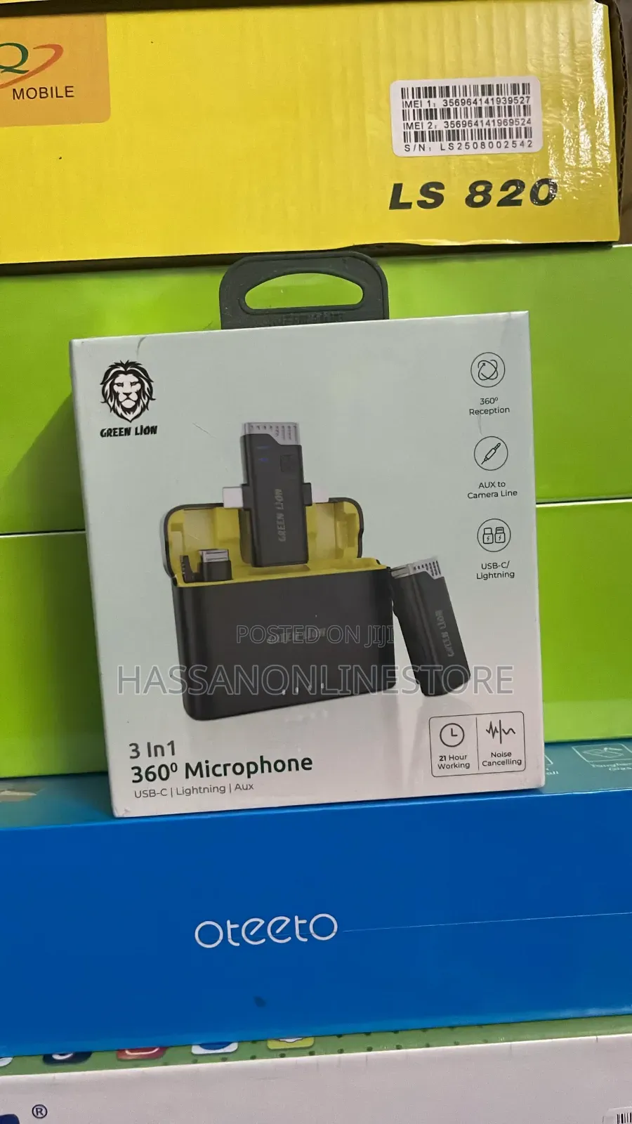 Green Lion 3 in 1 360° Microphone - Black
