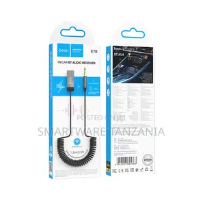 Hoco E78 in-Car Bt Audio Receiver Wireless 5.3 Aux 3.5mm Cable 1.2m