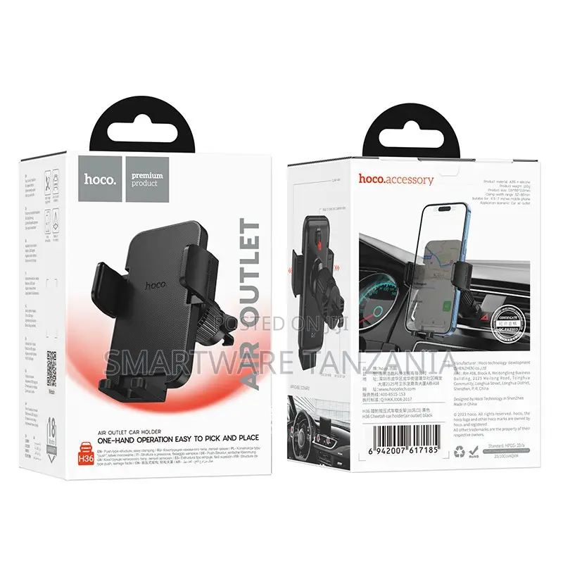 Hoco H36 Air Outlet Car Holder One-hand Operation Phone Mount