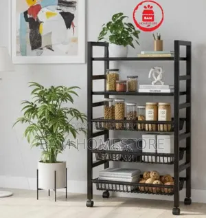 Multipurpose Kitchen Office Rolling Rack 122*50*32cm