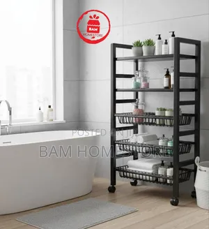 Multipurpose Kitchen Office Rolling Rack 122*50*32cm