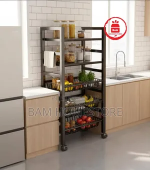 Multipurpose Kitchen Office Rolling Rack 122*50*32cm