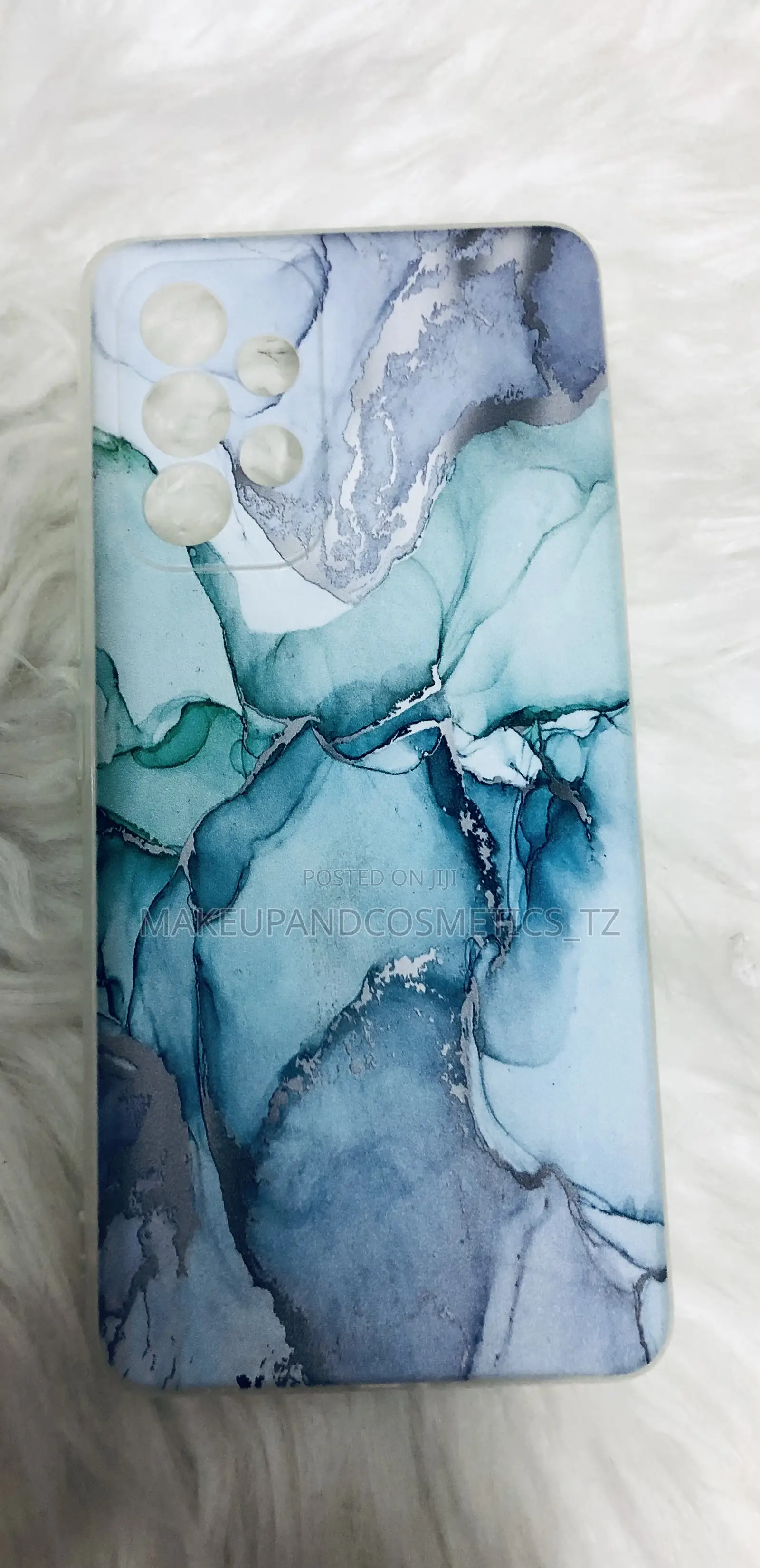 Soft Silicone Phone Case With a Green and Purple