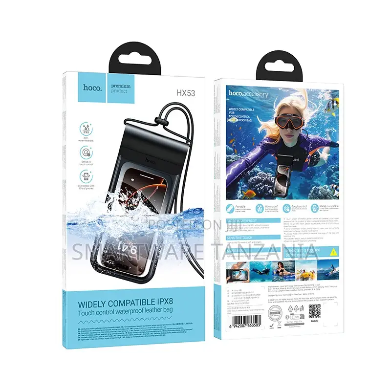 Hoco Hx53 Waterproof Phone Bag Ipx8 Touch Control Swimming Pouch