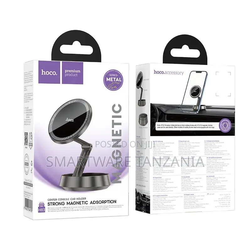 Hoco H83 Magnetic Console Holder Strong Adsorption Metal Car Mount