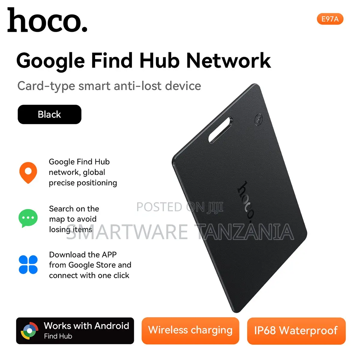 Hoco E97a Google Find Hub Tracker Card Anti-lost Device Waterproof