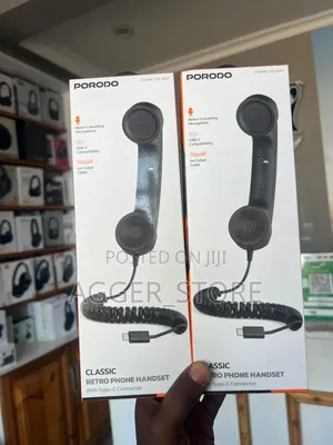 Porodo Classic Retro Phone/Computer Handset With Type-C Connector