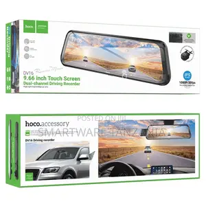 Hoco Dv16 Dash Camera 9.66 Inch Touch Screen Dual Channel 1080p Ips