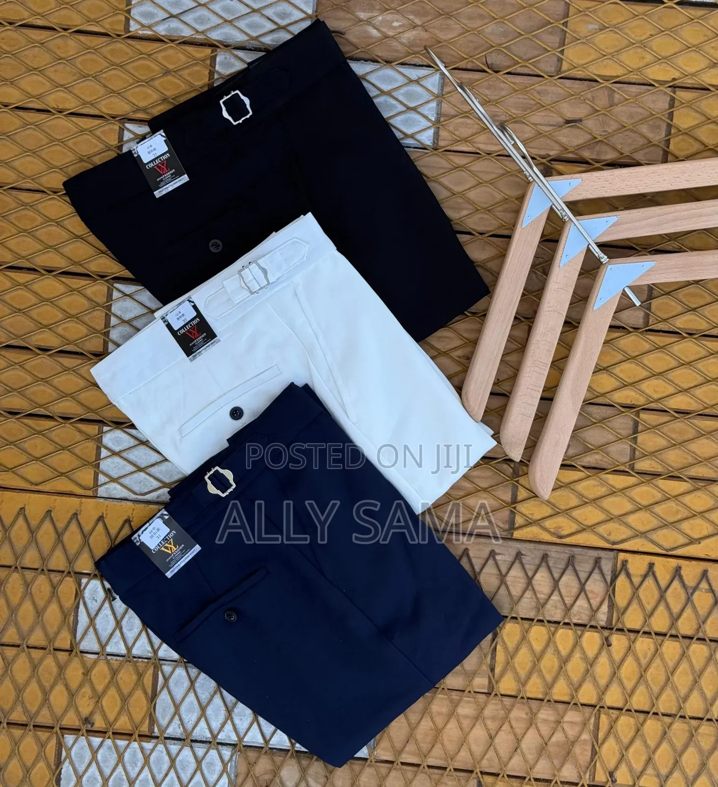 Mens Trousers Plain Material (Kitambaa)