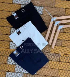 Mens Trousers Plain Material (Kitambaa)