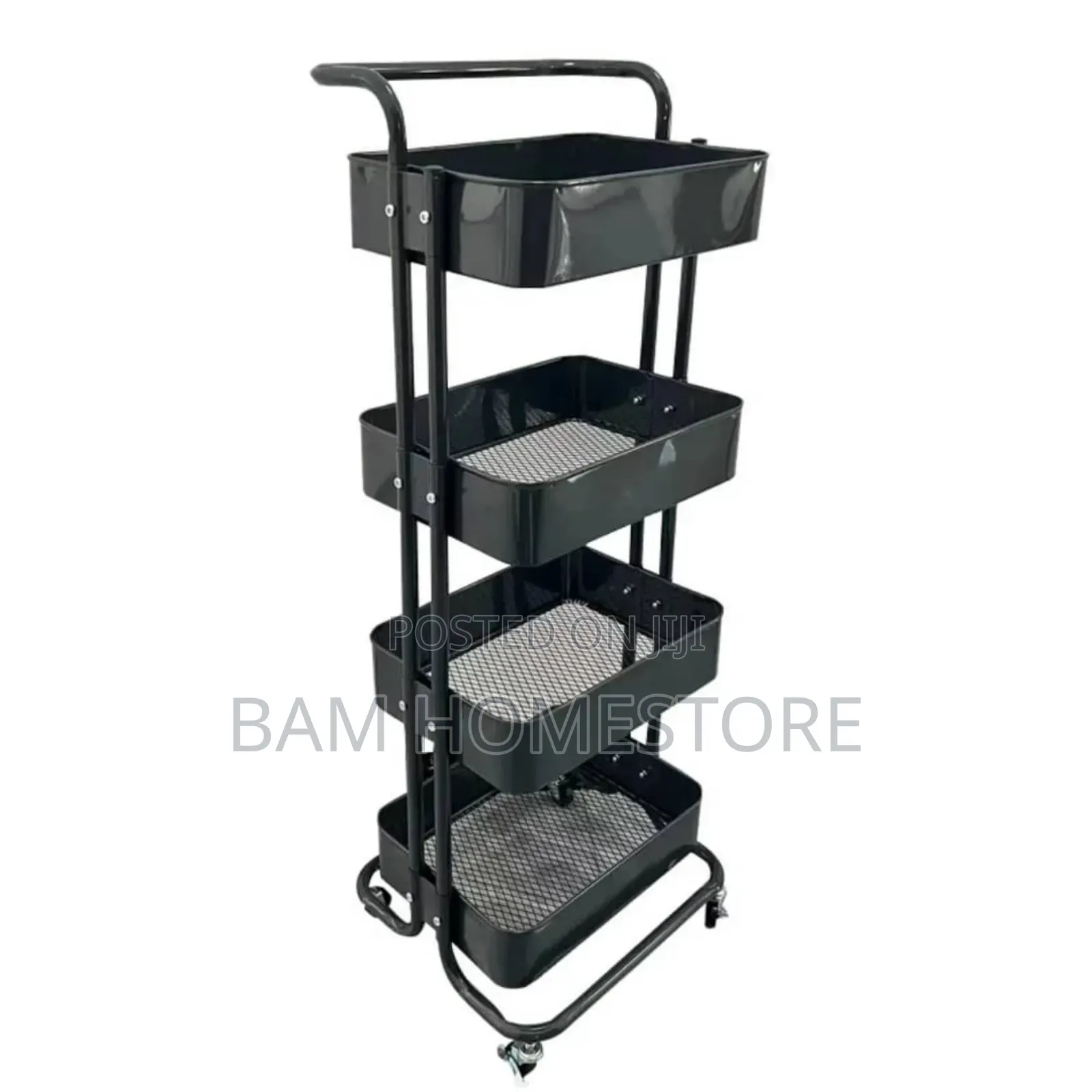 : 4-Tier Multi-Purpose Rolling Storage Trolley