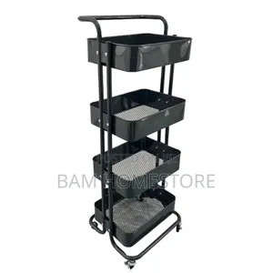 : 4-Tier Multi-Purpose Rolling Storage Trolley